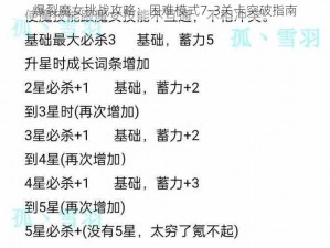 爆裂魔女挑战攻略：困难模式7-3关卡突破指南