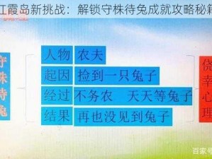 红霞岛新挑战：解锁守株待兔成就攻略秘籍